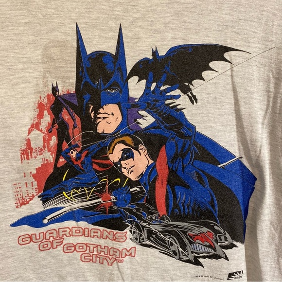 Vintage Batman teeshirt 1997 DC Comics Guardians of Gotham City Batman & robin - Picture 5 of 10